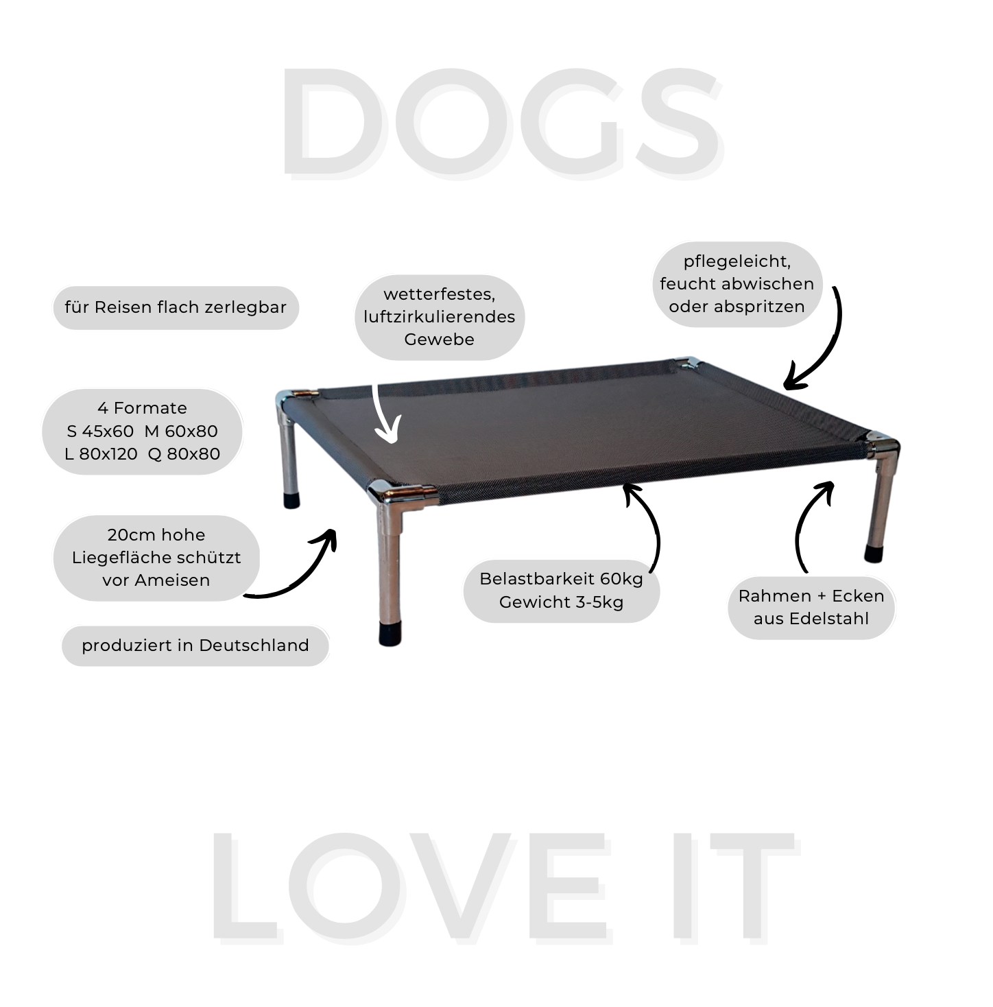 Dog lounger "Kando" weatherproof"