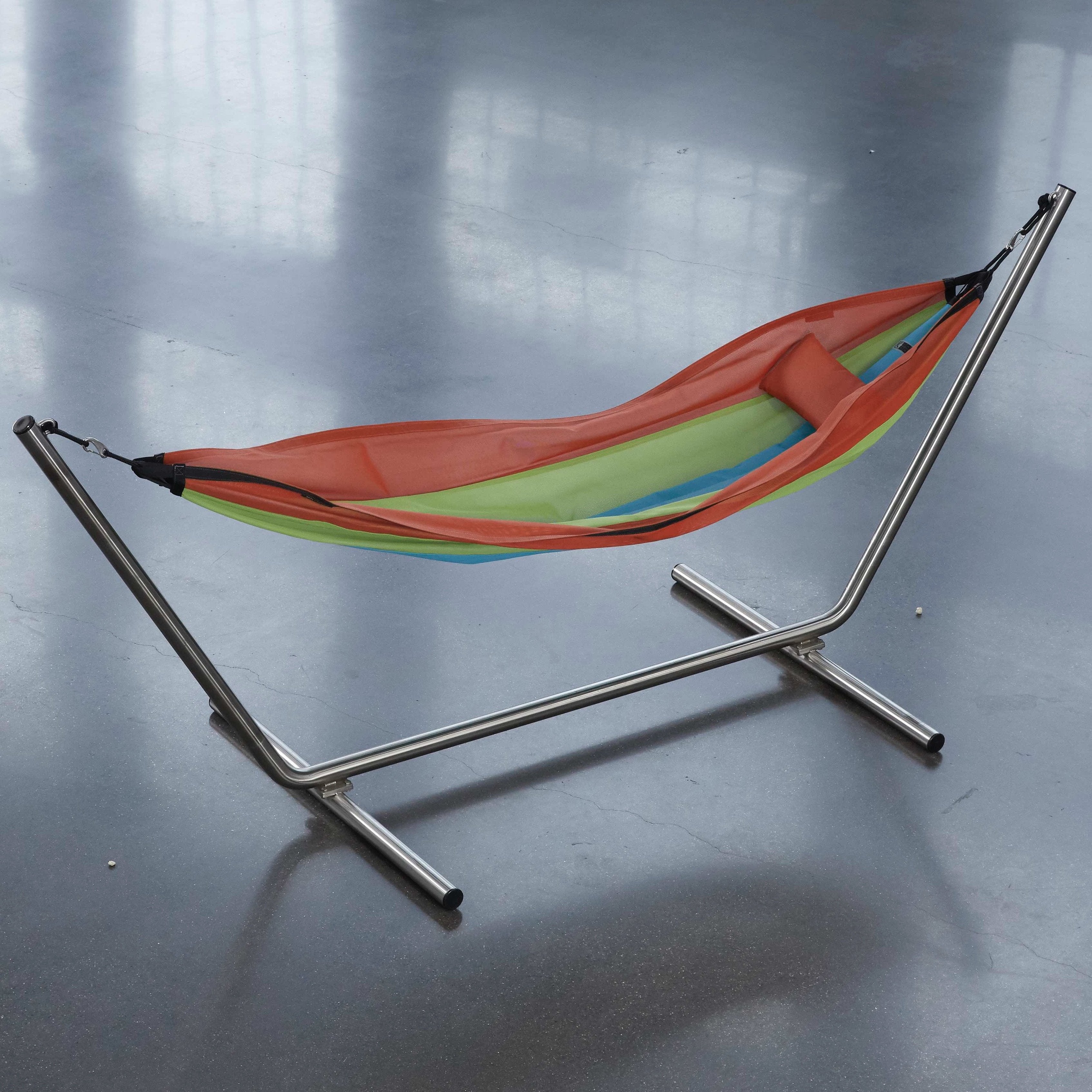 Crazy Chair SLIMBO, Edelstahlständer, mit wetterfester CLIPPER Hängematte