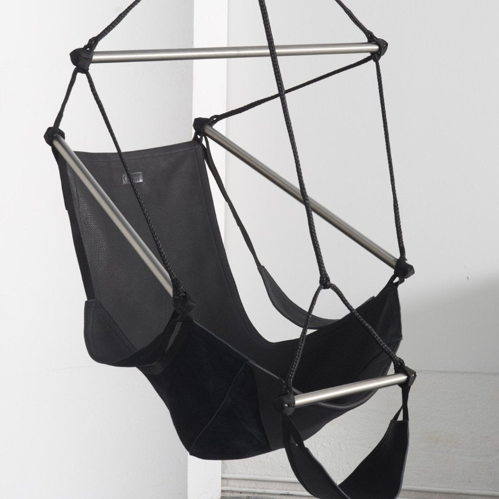 Crazy Chair ONE, Hängesessel aus edlem Leder, ergonomisch, Tragfähigkeit 150kg, Produktion Deutschland