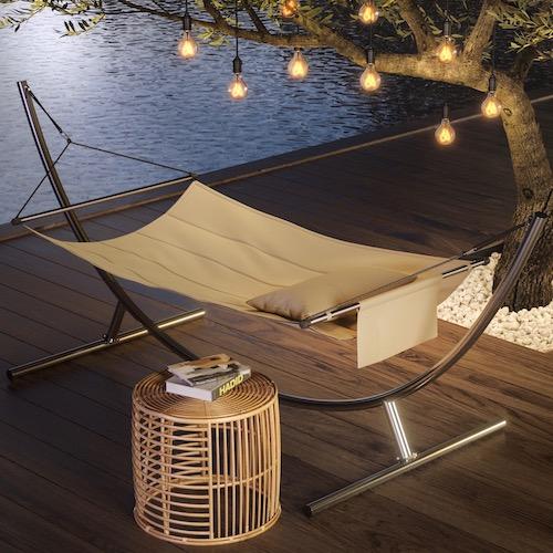Stilvolle Hängematte mit großer Liegefläche für zwei – luxuriöses Outdoor-Möbel für Garten & Terrasse